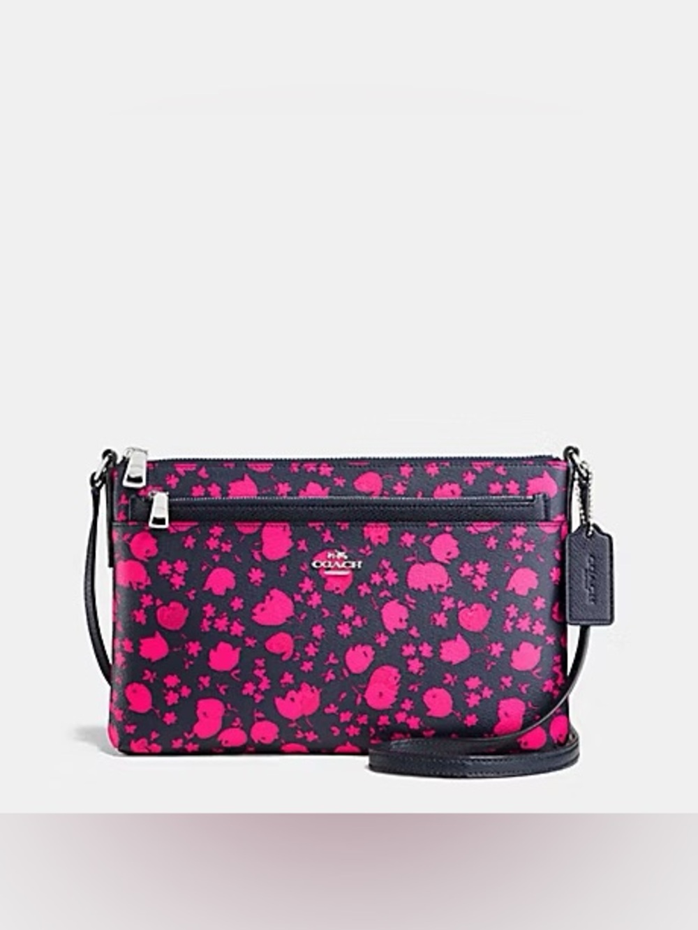 COACH EAST/WEST CROSSBODY WITH POP UP POUCH IN PRAIRIE CALICO PRINT